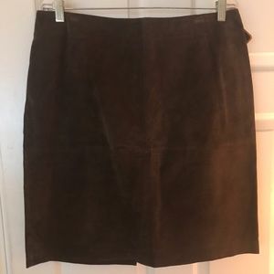 COPY - Mocha colored suede skirt sz 14